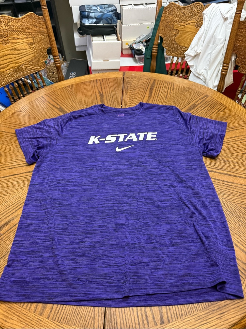 Team Issued Nike K -State Nike Purple Heathered Tee